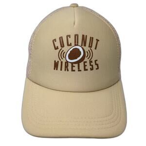 Kai Aloha Supply Trucker Hat Beige Brown Snapback One Size Coconut Wireless